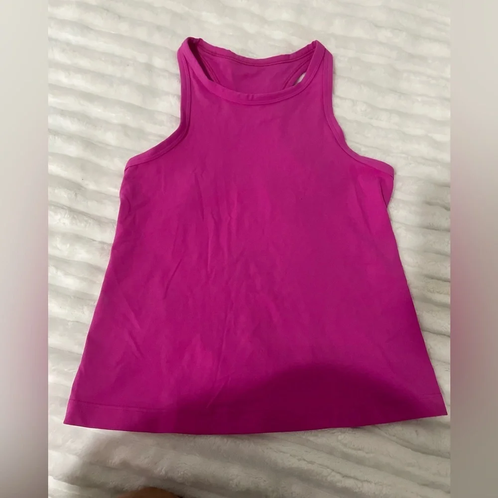 Lululemon Women's Fuchsia Racerback Tank Top - Unbranded